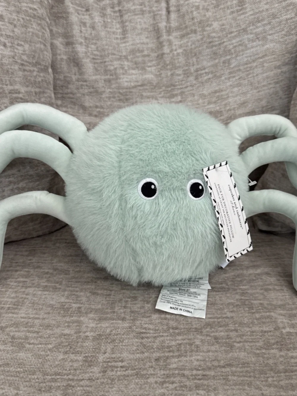 Cupcakes And Cashmere Faux Fur Spider Pillow